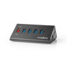 Nedis USB Hub 5-Port QC3.0 / USB 3.2 Gen1 - Black