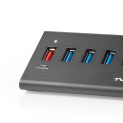 Nedis USB Hub 5-Port QC3.0 / USB 3.2 Gen1 Mains Powered / USB Powered 5 Gbps 5x USB