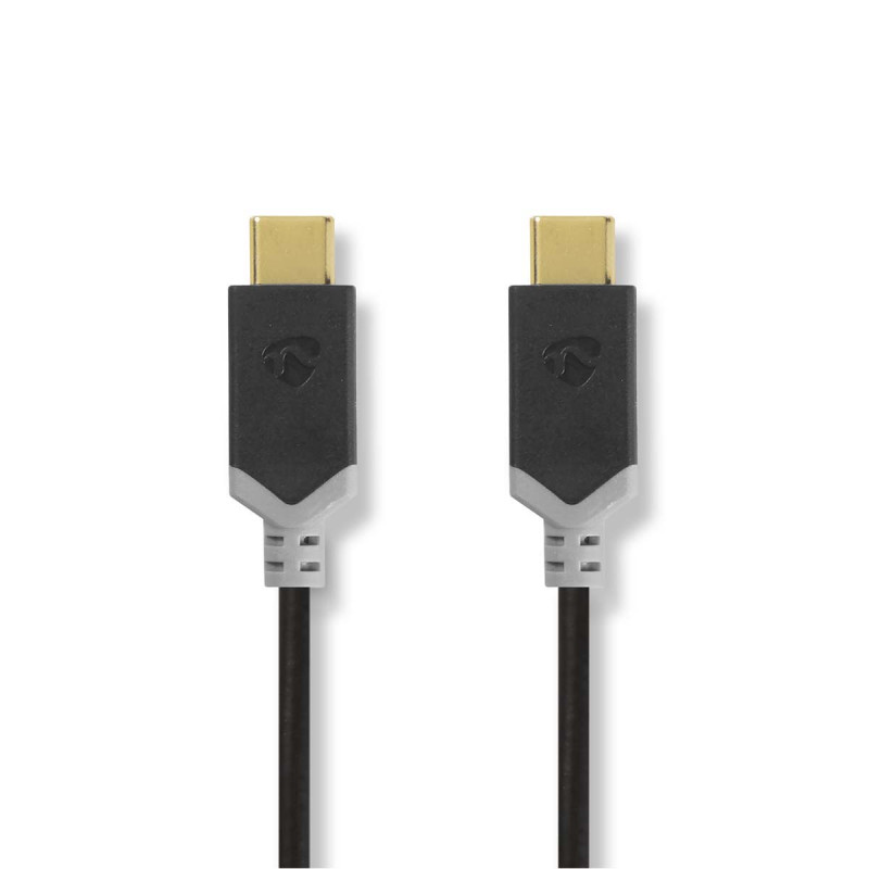 Nedis USB Cable CCBW64750AT10 - USB-C, 100 W, 10 Gbps, 1 m, Gold-Plated, 4K