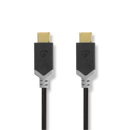 Câble USB Nedis CCBW64750AT10 - USB-C, 100 W, 10 Gbps, 1 m, Plaqué Or, 4K