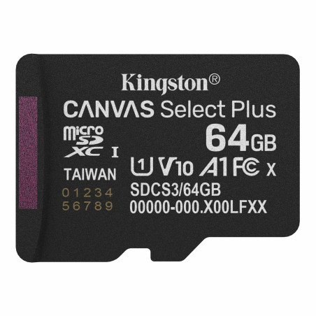 Kingston Canvas Select Plus 64 Go – Carte microSD UHS-I