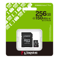 Kingston Canvas Select Plus 256 Go – Carte microSD UHS-I