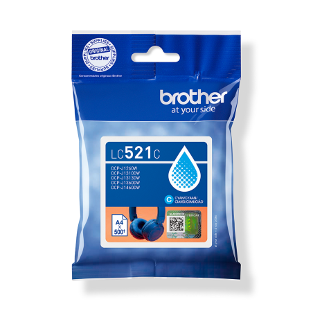 Brother LC-521C – Cartouche d’encre originale Cyan