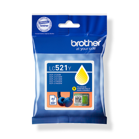 LC521Y Genuine Brother Ink Cartridge – Yellow