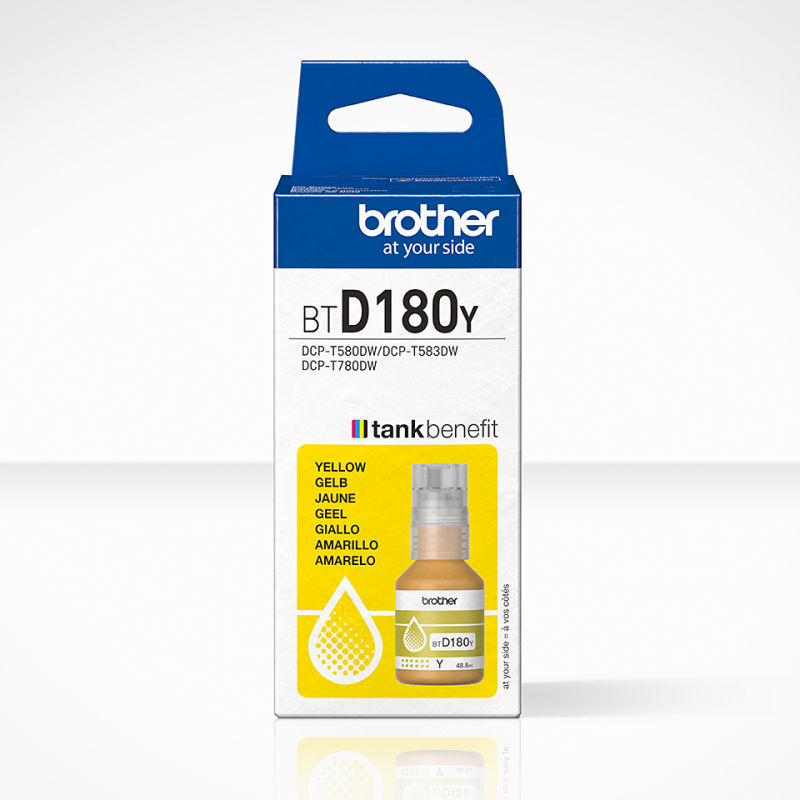 Brother BT-D180Y – Bouteille d’encre originale Jaune
