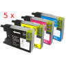 20 compatible ink cartridges for Brother LC-980 / LC-1100 printer