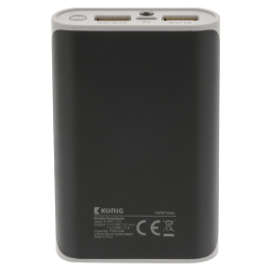 König Portable Power Bank Lithium-Ion 7500 mAh USB Black