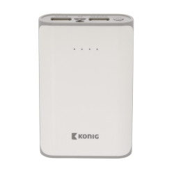 König Portable Power Bank Lithium-Ion 7500 mAh USB White