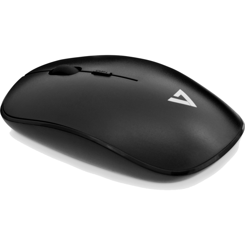 V7 Low Profile Wireless Optical Mouse - Black