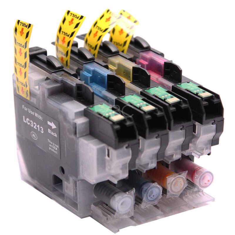 4 compatible cartridges for Brother LC-3213 printer