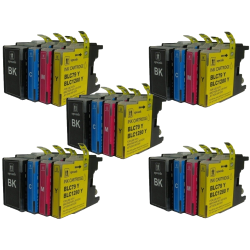 5 Pack 4 Compatibele inktpatronen LC-1280