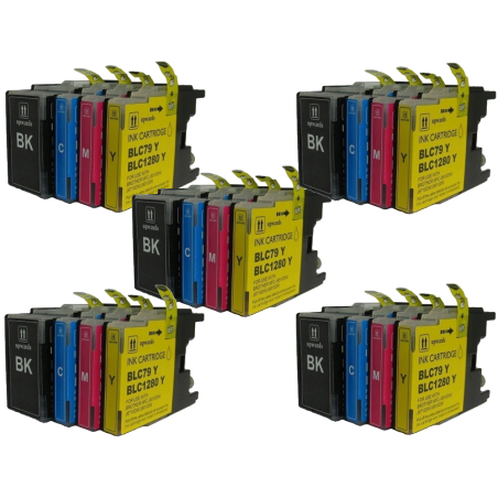 5 Pack 4 compatible cartridges LC-1280