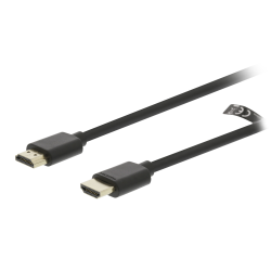 Câble HDMI avec Ethernet haute vitesse - Connecteur HDMI - Connecteur HDMI 2.0 m Noir
