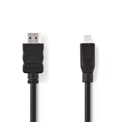 Câble HDMI™ Haute Vitesse avec Ethernet Connecteur HDMI™ - Micro-connecteur HDMI™ 2,0 m Noir