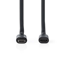Câble USB USB 3.2 Gen 1 - USB-C™ Mâle - USB-C™ Femelle - 60 W - 5 Gbps - Plaqué nickel - 2.00 m - Noir